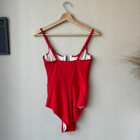 NEW Solid & Striped Re/Done Veronica Red Underwire One Piece Bodysuit Swimsuit S - Picture 8 of 9